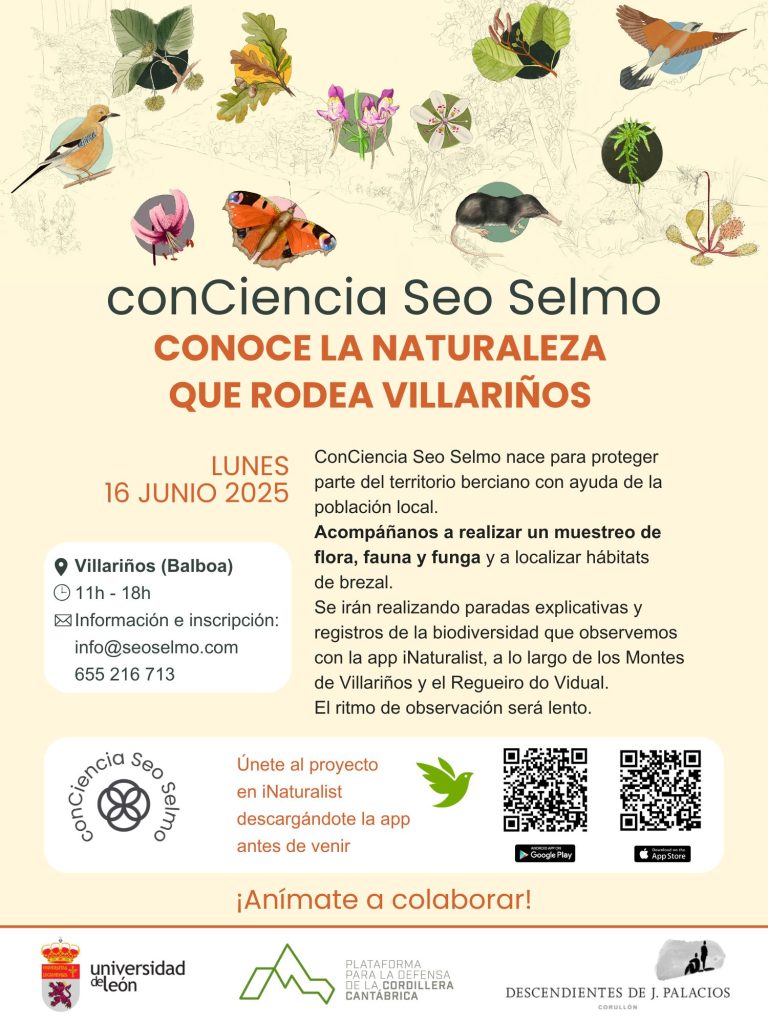 Cartel de la salida a la naturaleza que rodea Villariños organizada por las entidades componentes de conCiencia Seo Selmo